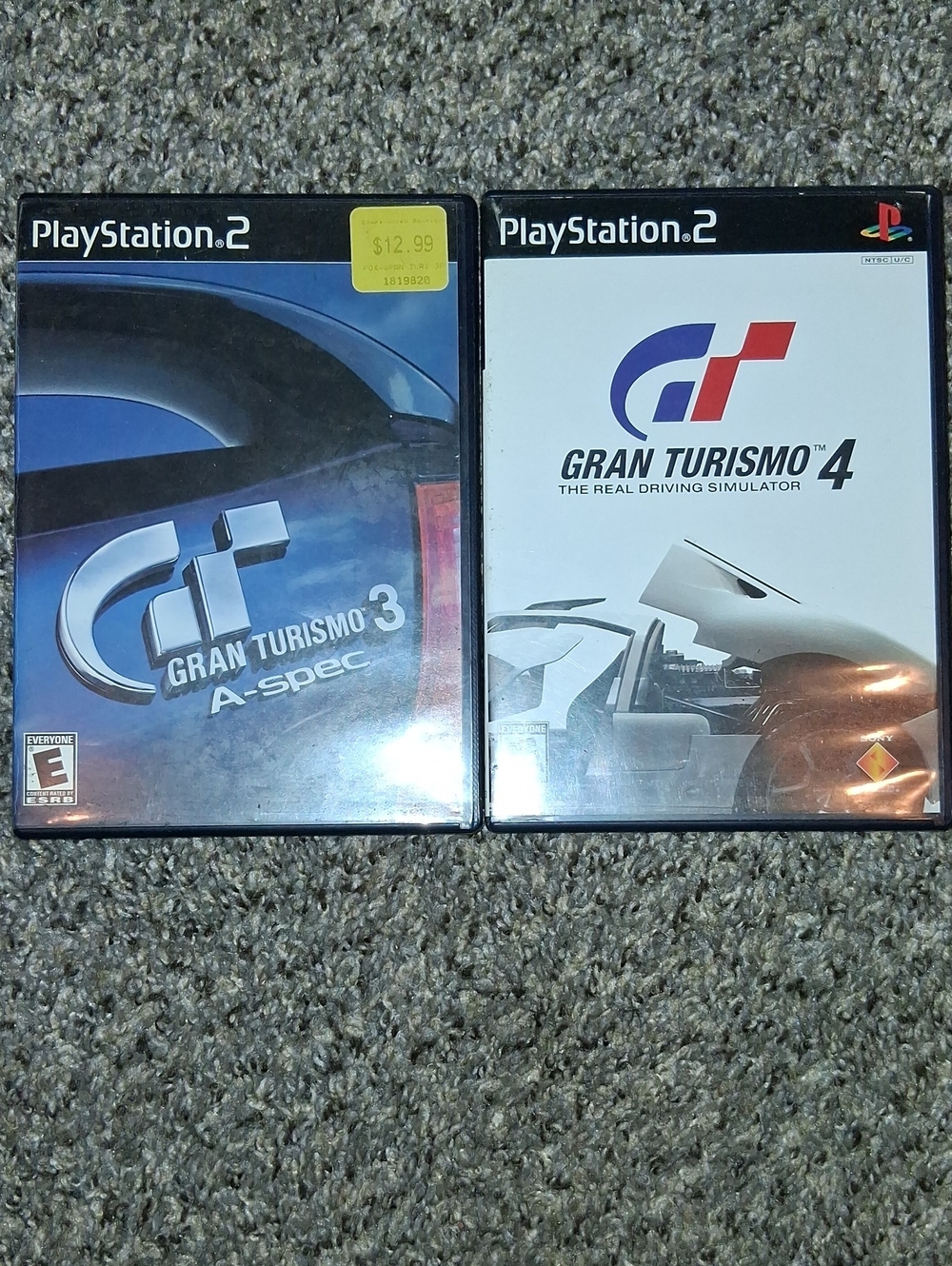 Sony Gran Turismo 3 & 4 PS2 Game Set - Blue & White